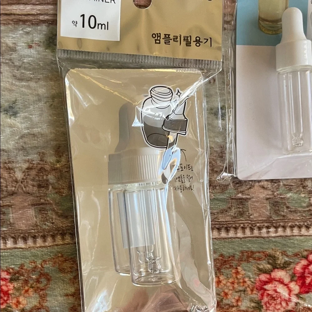 Assorted Travel TSA Compliant Cosmetic Bottles and Droppers Set